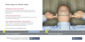 Three ways to reduce noise - Acoustic Safety Programme