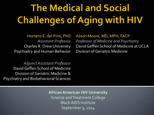 Aging with HIV