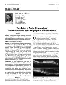 Correlation of Ocular Ultrasound and Spectralis Enhanced Depth