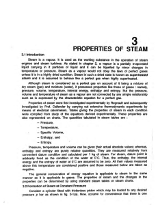 properties of steam - Elements of Heat Engines