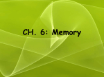 Ch. 6 Memory