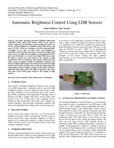 Automatic Brightness Control Using LDR Sensors