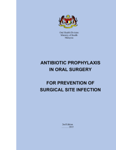 antibiotic prophylaxis in oral surgery for prevention of surgical site