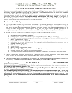 Consent for Endodontics/Root Canal Therapy