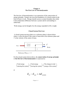 Chapter 4: The First Law of Thermodynamics