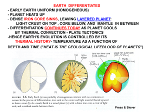 EARTH DIFFERENTIATES