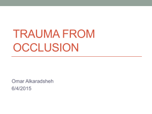 Trauma from occlusion / Dr Omar