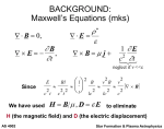 BACKGROUND: Maxwell`s Equations (mks)