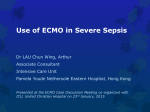 Use of ECMO in Severe Sepsis - Hong Kong Society of Critical Care