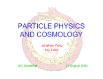 Particle Physics and Cosmology