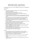 Study guide for Chapters 1-4