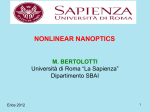 nonlinear optics in photonic structures - Dipartimento SBAI