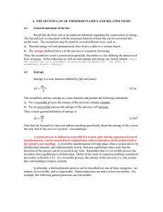 Second Law of Thermodynamics