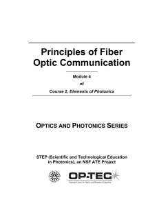 Principles of Fiber Optic Communication