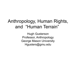 Anthropology, Human Rights, and “Human Terrain”