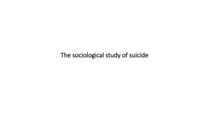 The sociological study of suicide