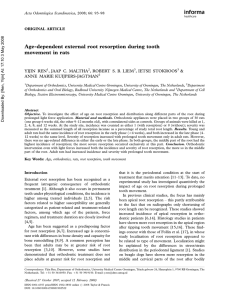 Age-dependent external root resorption during tooth movement in rats