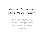 Update on Percutaneous Mitral Valve Therapy