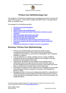 Primary Care Ophthalmology - the Royal College of Ophthalmologists