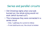 Series and parallel circuits