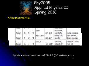 Lecture 17: Magnetic induction: Faraday`s law