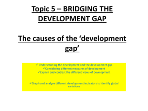 The causes of the *development gap