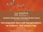 Header - The American Society of Pediatric Hematology/Oncology