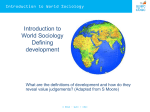 Introduction to World Sociology Defining development