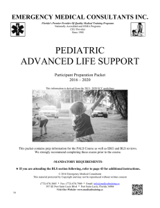 pediatric advanced life support - Emergency Medical Consultants, Inc.