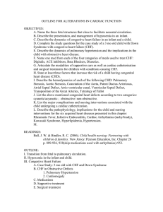 OUTLINE FOR ALTERATIONS IN CARDIAC FUNCTION