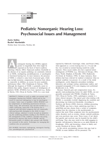 Pediatric Nonorganic Hearing Loss