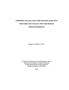 COMPARING OCCLUSAL ARCH FORM AND BASAL BONE ARCH
