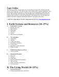 I. Earth Systems and Resources (10–15%)