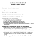 Weather and Climate Study Guide