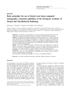 Basic principles for use of dental cone beam computed tomography