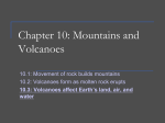 10.3: Volcanoes affect Earth`s land, air, and water