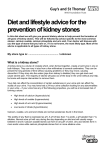 Diet and lifestyle advice for the prevention of kidney stones
