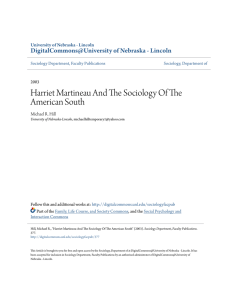Harriet Martineau And The Sociology Of The American South