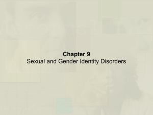 Durand and Barlow Chapter 9: Sexual and Gender Identity Disorders