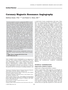 Coronary magnetic resonance angiography