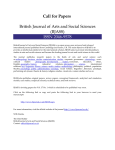 Call for Papers British Journal of Arts and Social Sciences (BJASS