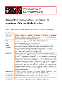 Recurrent Clostridium difficile infections: The importance of the