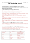 Coordination and Regulation Check 4 (Solutions)