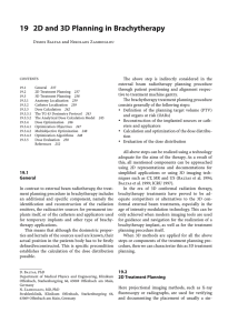 19 2D and 3D Planning in Brachytherapy