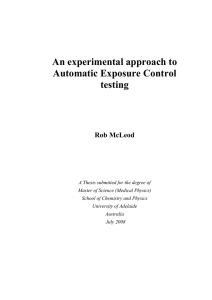 An experimental approach to Automatic Exposure Control testing