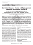 Correlation between Optical and Psychophysical Parameters as a