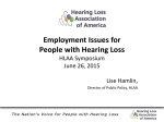 Employment Issues for People with Hearing Loss