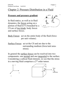 Chapter 2: Pressure Distribution in a Fluid