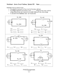 9-10 - Worksheet - Series Circuit Problems