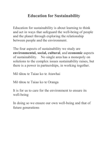 Education for Sustainability